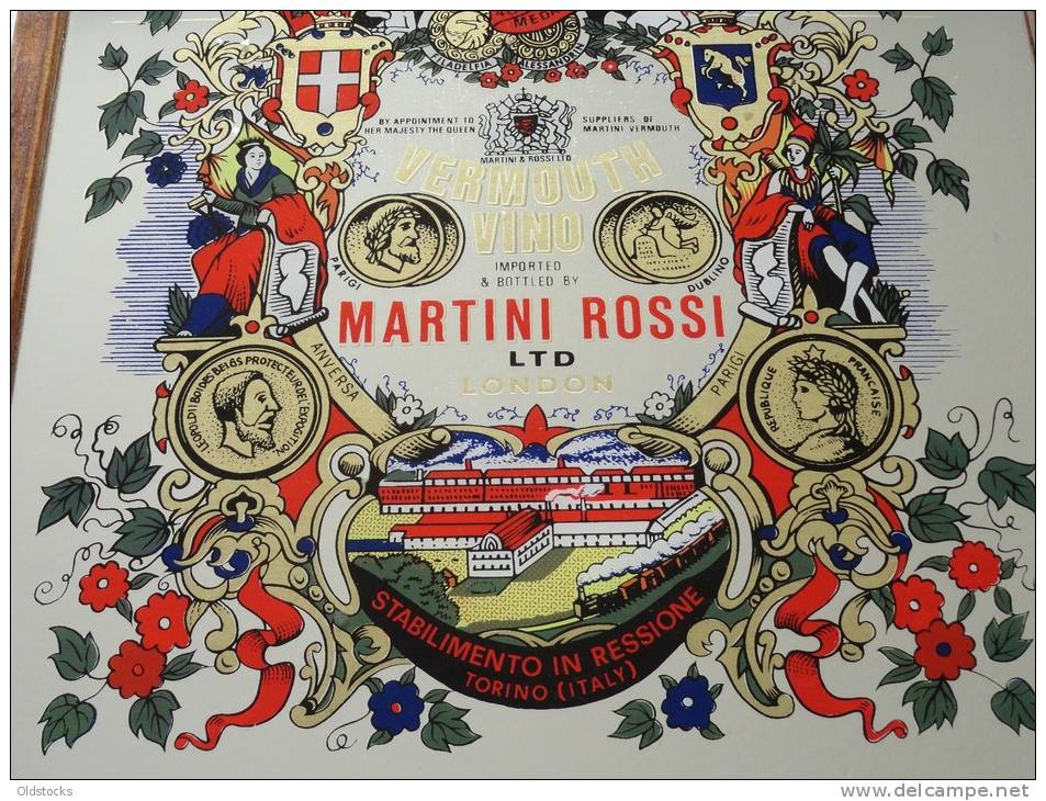 Mirror MARTINI Registered Trade Mark VERMOUTH Imported & Bottled By VINO MARTINI ROSSI LTD LONDON - Spiegel