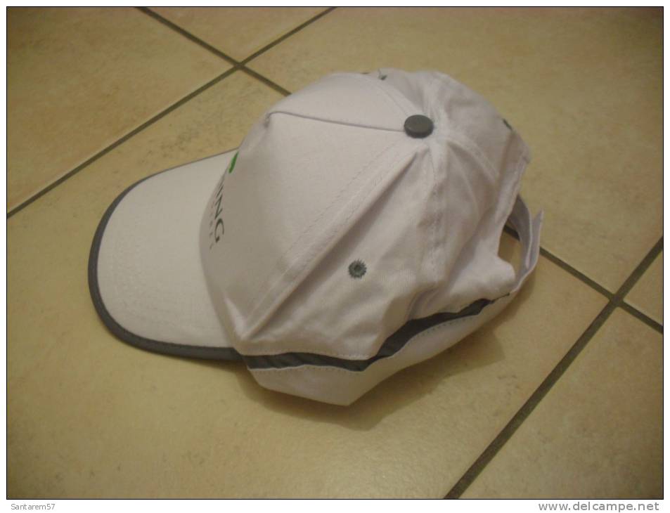 Casquette Blanche Avec Bande Réfléchissante White Cap With Reflective Strip FRANCE - Baseball-Caps