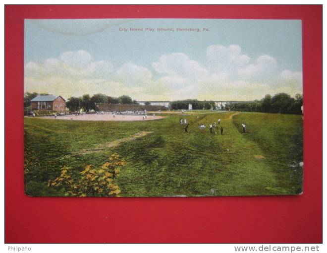 Base Ball Game---- City Island Park---- Harrisburg PA  Ca 1910 ===   == Ref 327 - Harrisburg