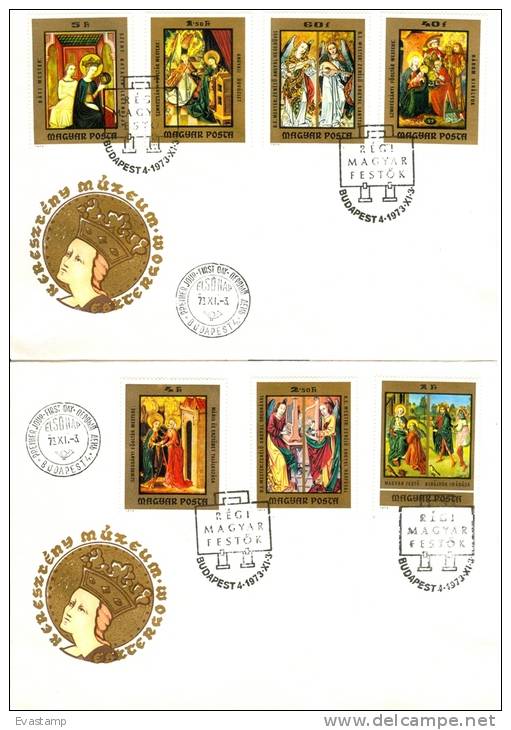 HUNGARY - 1973.FDC Set I.- Paintings From Christian Museum,Esztergom/Art Mi:2907-2913. - FDC