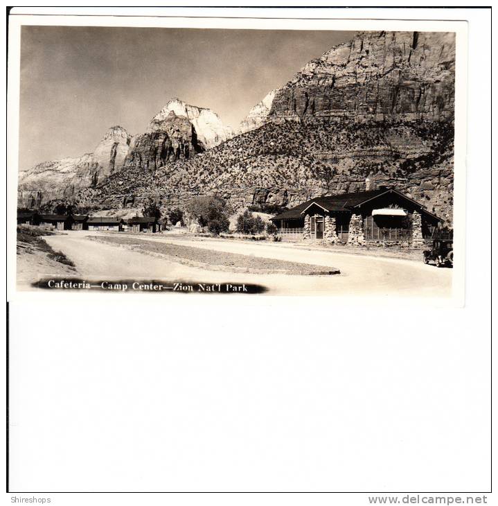 Real Photo Photograph Cafeteria Camp Center Zion National Park Utah - Zion
