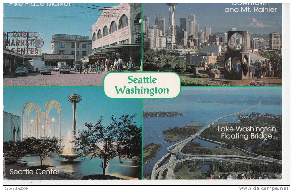 ZS9904 Seattle Washington Multiviews Used Good  Shape - Seattle