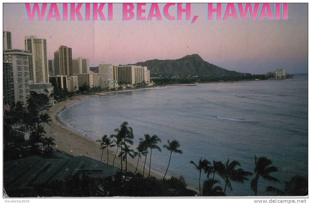 ZS9928 Waikiki Beach Hawaii Used Good Shape - Honolulu