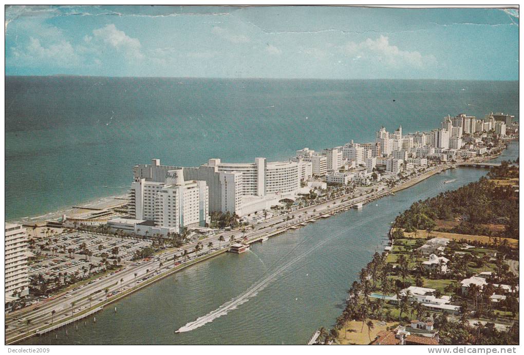 ZS9438 Miami Beach Indian Creek And Collins Avenue Used Perfect Shape - Miami Beach