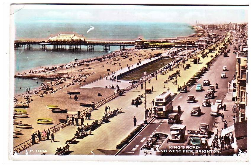 Unused Post Card, United Kingdom, Kings Road &, West Pier. Brighton                K364-a - Brighton