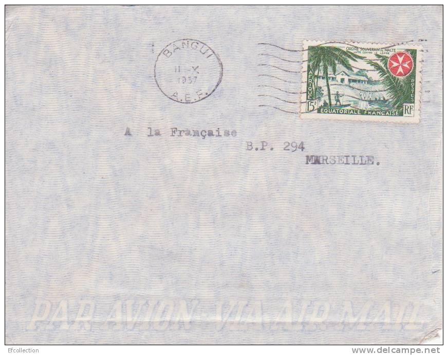 BANGUI - OUBANGUI - A.E.F - 1957 - COLONIES FRANCAISES - LETTRE - MARCOPHILIE - Other & Unclassified