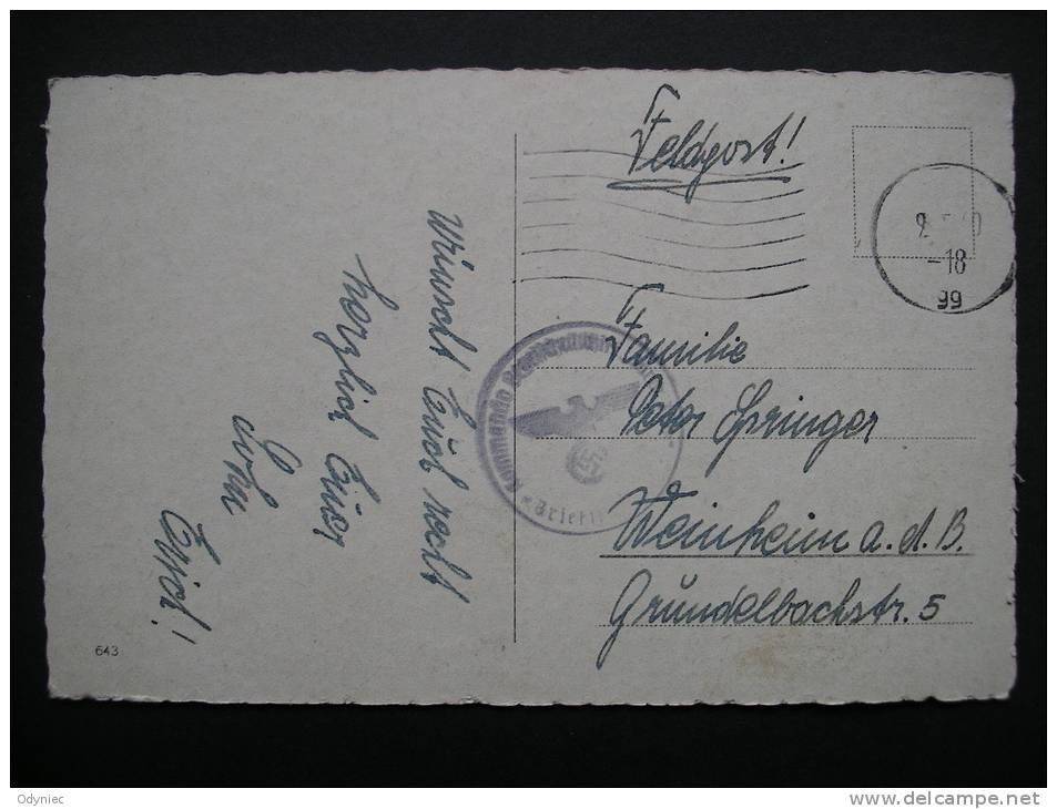 Frohe Pfingsten! 1940 Feldpost - Pentecôte