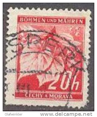Böhmen Und Mähren 1939 Freimarken: Lindenzweig Mi 22 / Scott 22 / SG 22 Gestempelt/oblitere/used - Oblitérés