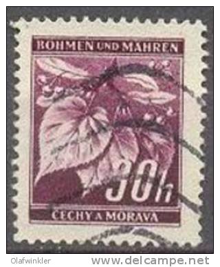 Böhmen Und Mähren 1939 Freimarken: Lindenzweig Mi 24 / Scott 24 / SG 24 Gestempelt/oblitere/used - Gebruikt