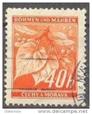 Böhmen Und Mähren 1940 Freimarken: Lindenzweig Mi 38 / Scott 25 / SG 39 Gestempelt/oblitere/used - Oblitérés