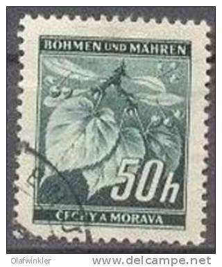Böhmen Und Mähren 1940 Freimarken: Lindenzweig Mi 55 / Scott 26 / SG 40 Gestempelt/oblitere/used - Gebruikt