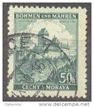 Böhmen Und Mähren 1939 Freimarken: Burg Karlstein Mi 26 / Scott 28 / SG 26 Gestempelt/oblitere/used - Oblitérés