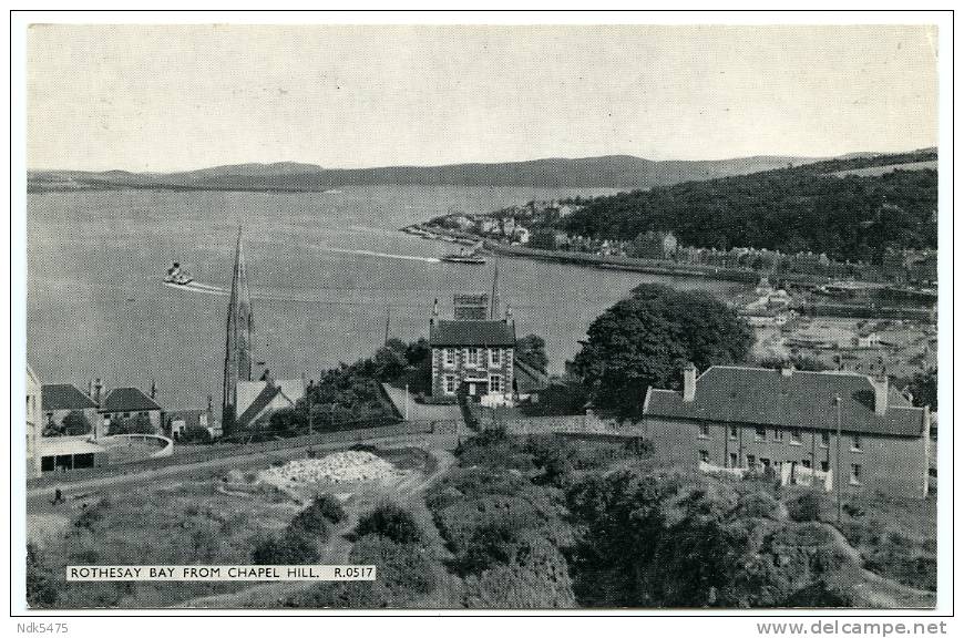 BUTE : ROTHESAY BAY FROM CHAPEL HILL - Bute