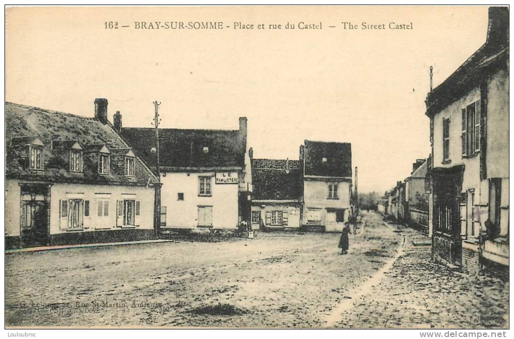 80 BRAY SUR SOMME PLACE ET RUE DU CASTEL - Bray Sur Somme