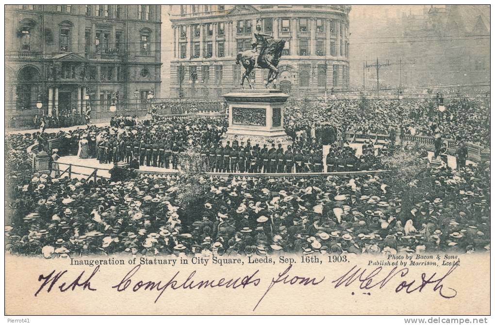 ROYAUME UNI - ENGLAND - LEEDS - Inauguration Of Statuary In City Square Sep. 16th 1903 - Leeds