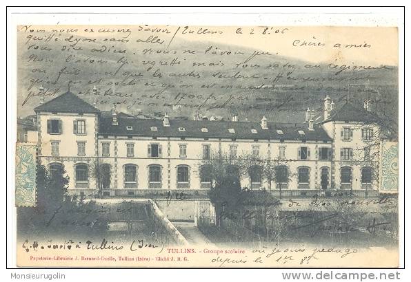 38 )) TULLINS   Groupe Scolaire, Edit Bernard Guelle, - Tullins