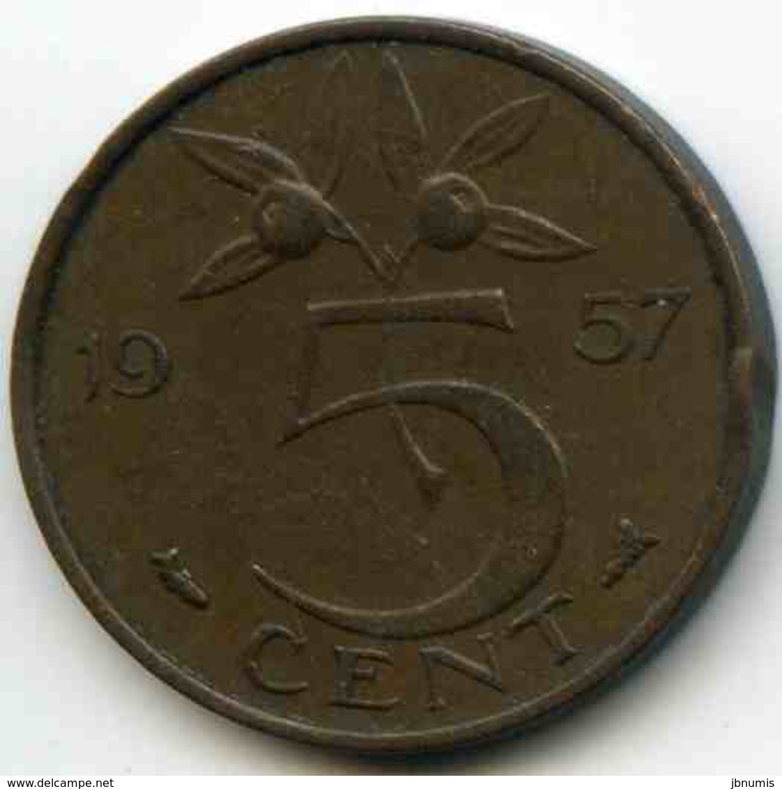 Pays-Bas Netherland 5 Cents 1957 KM 181 - 1948-1980 : Juliana