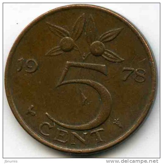 Pays-Bas Netherland 5 Cents 1978 KM 181 - 1948-1980 : Juliana