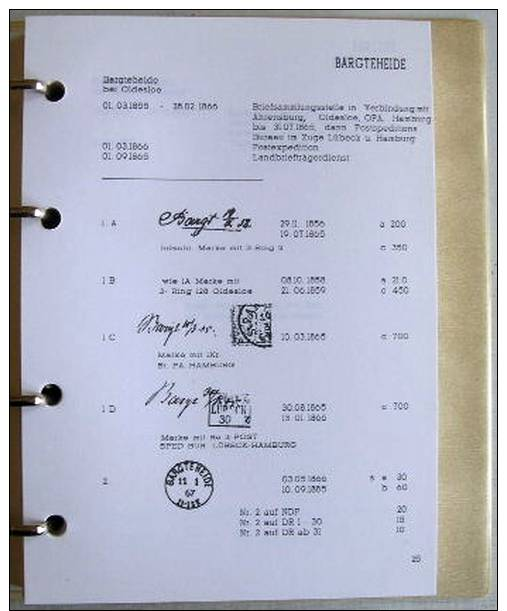 Schleswig - Holstein Handbuch Der Poststempel Und Handschriftlichen Ortsangaben - Schleswig-Holstein