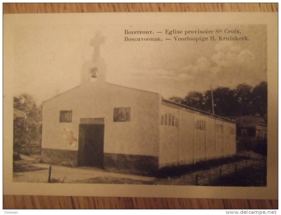 CPA Boistfort église Provisoire Ste Croix Boschvoorde Voorloopige H Kruiskerk - Noir Et Blanc 1938 - MU - Watermael-Boitsfort - Watermaal-Bosvoorde