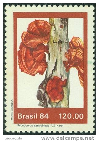 BRAZIL #1955    MUSHROOMS - Pycnoporus Sanguineus L. Karst - 1984 - Unused Stamps