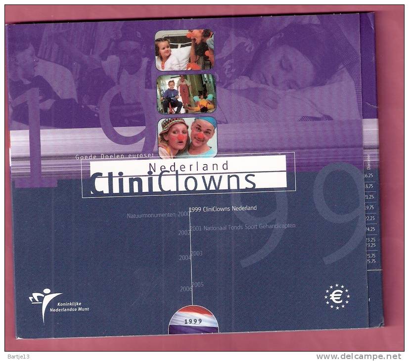 NEDERLAND BU SET 1999 CLINICLOWNS MET EUROMUNTEN 1999 - Mint Sets & Proof Sets