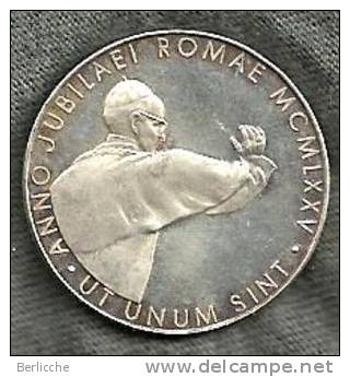 MEDAGLIA PAULUS VI PAPA COMMEMORATIVA JUBILEUM ARGENTO 925 - Altri & Non Classificati