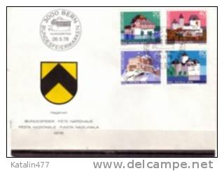 Switzerland,1978.-, Pro Patria, Castles, FDC - Briefe U. Dokumente