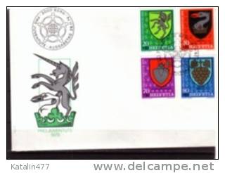 Switzerland,1979.Pro Juventute,  Coat Of Arms,  FDC - Briefe U. Dokumente