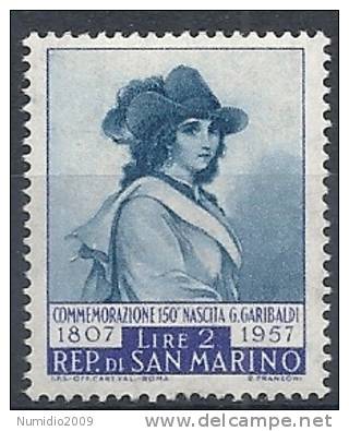 1957 SAN MARINO GARIBALDI 2 LIRE MNH ** - RR9320 - Unused Stamps