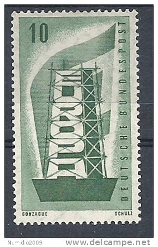 1956 EUROPA GERMANIA 10 P MH * - 1956