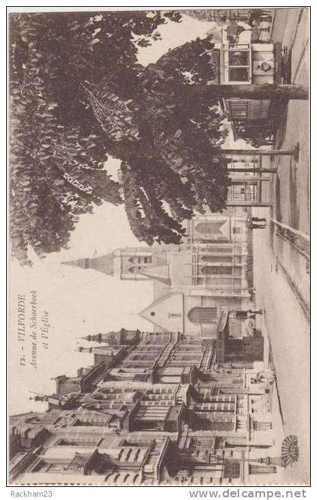 Vilvoorde-Avenue De Schaerbeek Et L'Eglise /Weg Naar Schaarbeek + Kerk +tram 1925! - Vilvoorde