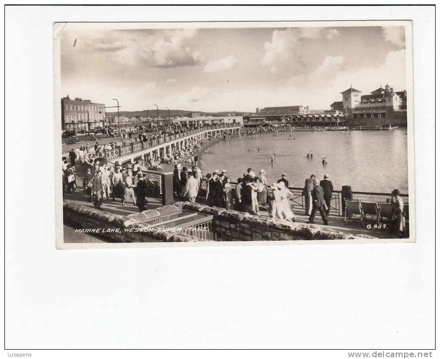 OLD FOREIGN 6483 - UNITED KINGDOM - MARINE LAKE WESTON SUPER MARE - Weston-Super-Mare