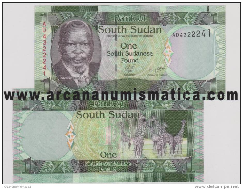 SOUTH SUDAN  /  SUDAN DEL SUR  1 Pound  2.011   SC / UNC     DL-10.041francia - Sudan