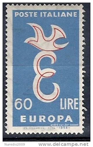 1958 EUROPA ITALIA 60 LIRE MH * - 1958