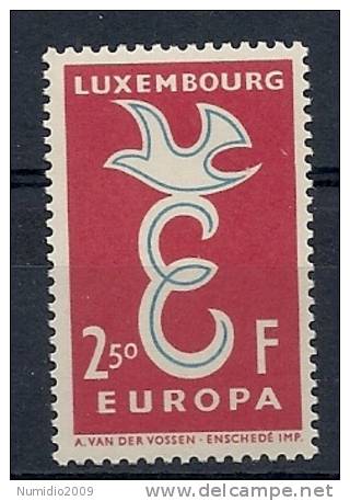 1958 EUROPA LUSSEMBURGO 2,50 F MH * - 1958