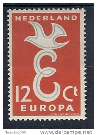 1958 EUROPA OLANDA 12 C MH * - 1958