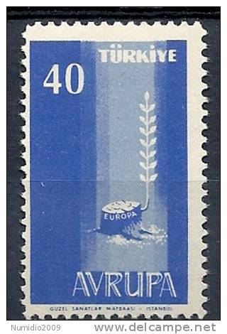 1958 EUROPA TURCHIA 40 K MNH ** - 1958