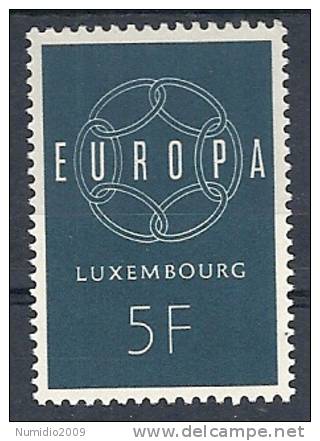 1959 EUROPA LUSSEMBURGO 5 F MH * - 1959