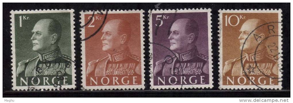 Norway Used 1958, King 4 Diff.,. - Usados