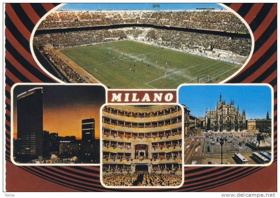 Stadio - Stade - Stadium - Milano - San Siro ( Colori A.C. ) - Calcio