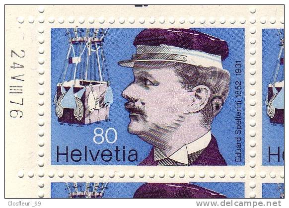 Aviation / Eduard Spelterini / Ganzes Bogen Neu ** Nr 583, Mi. 1092 / 1977 - Unused Stamps