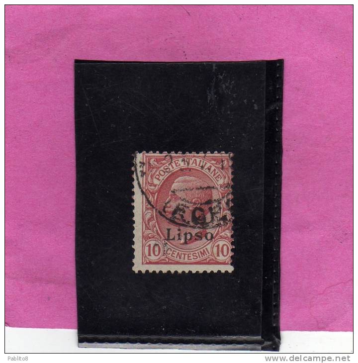 LIPSO 1912 10 C TIMBRATO - Ägäis (Lipso)