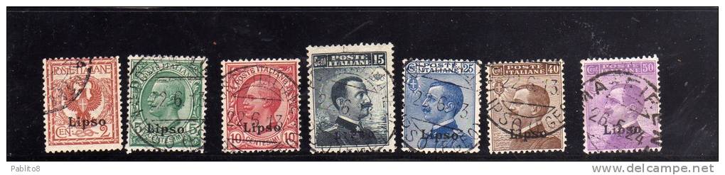 LIPSO 1912 SERIE COMPLETA COMPLETE SET USATA USED OBLITERE' - Aegean (Lipso)