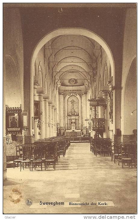 SWEVEGHEM - Binnezicht Der Kerk - Drukk. R. Nuttin-Toeloose - Zwevegem