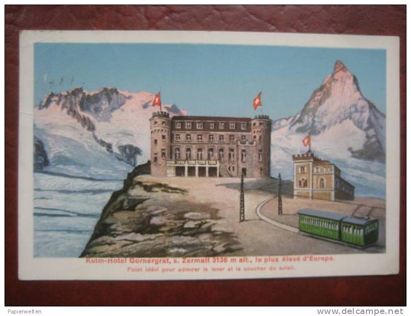 Zermatt (VS) - Künstlerkarte Kulm-Hotel Gornergrat - Zermatt