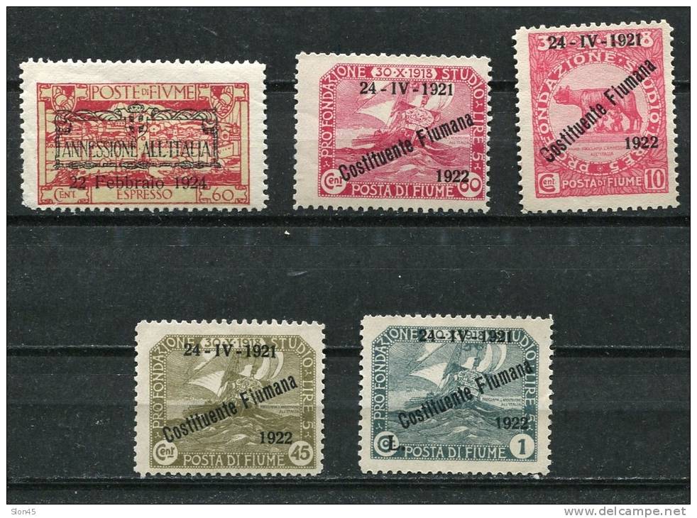 Italy/Fiume  WWI Occupation Unused Overprint "1922","L" - Fiume