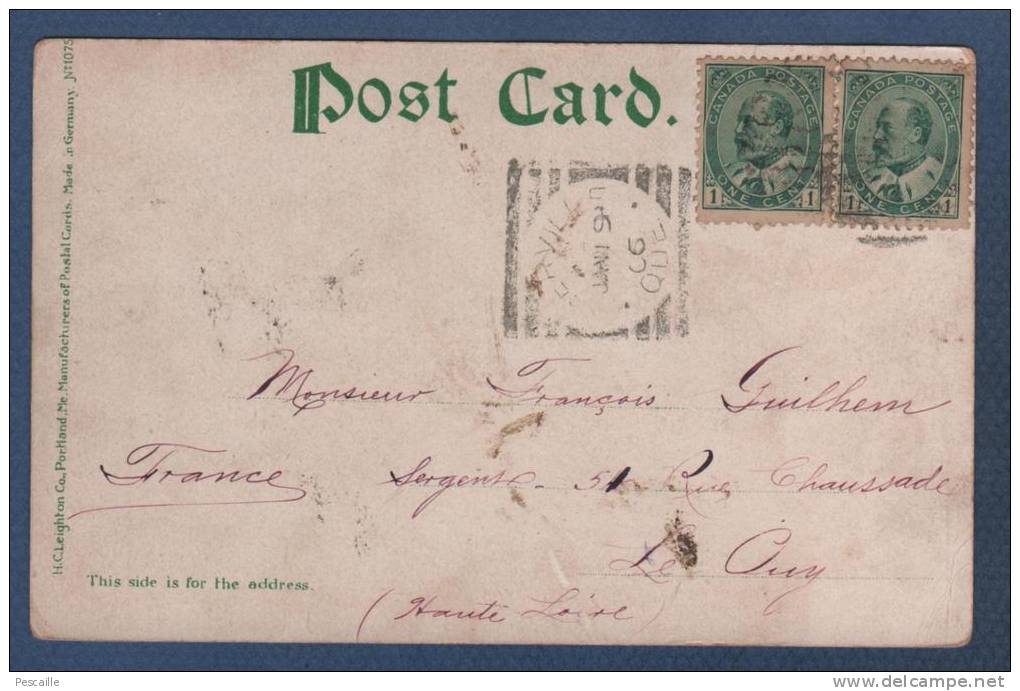 CP CITY HALL & SOLDIERS MONUMENT - PROVIDENCE R. I.  - 1906 - CANADIAN STAMPS QUE. - TRAMWAY - Providence