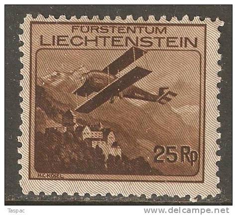 Liechtenstein 1930 Mi# 110 * MH - Airplane Above Vaduz Castle - Ongebruikt