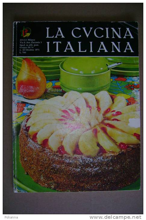 PAW/11 LA CUCINA ITALIANA N.10 1971 /RICETTE/GASTRONOMIA - Maison, Jardin, Cuisine